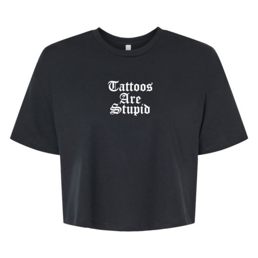 Stupid Womens Crop - Black